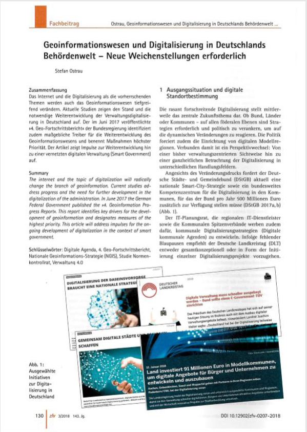 Deckblatt Broschüre Digitalisierung und Geoinformationswesen