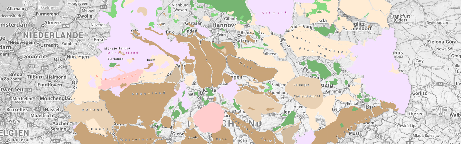 Aktuelle Karte des Monats "Landschaften Deutschlands" Aktuelle Karte des Monats "Landschaften Deutschlands"