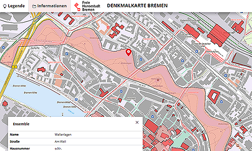 Ausschnitt Stadtkarte Bremen