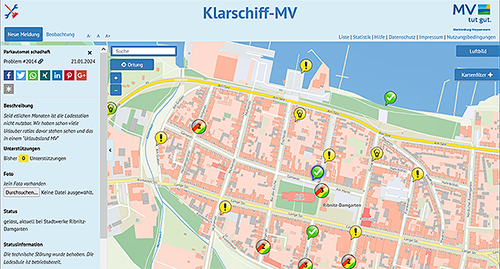 Stadtkartenausschnitt Rignitz-Dammtor