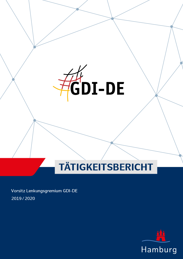 Gitternetz Logo und blauers Feld mit Titelschriftzug