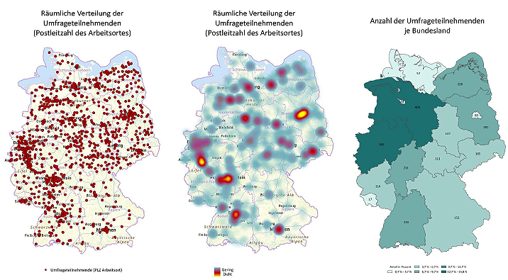2 Deutschlandkarten die die Nutzerverteilung darstellen