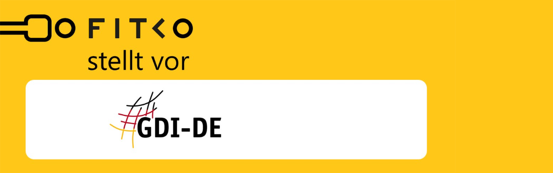 Fitko und GDI-DE Logo auf gelben Hintergrund