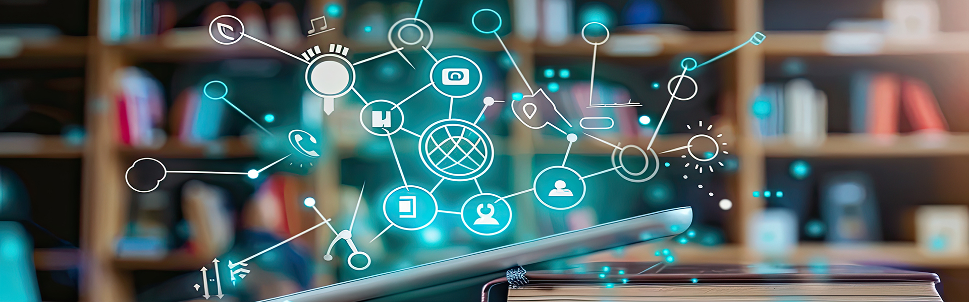 Tablet, Bücher und Mindmap