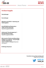 Inhaltverzeichnis GDI-DE News Oktober 2021