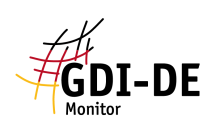 Gitter in Deutschlandfarben + Schriftzug